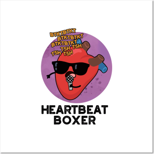 Heartbeat Boxer Cute Music Heart Pun Posters and Art